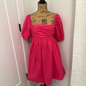 English Factory Bright Pink Smocked Top